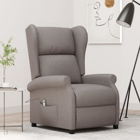 Fauteuil verstelbaar elektrisch stof taupe is nu te koop bij PeponiXL, paradijselijk wonen!