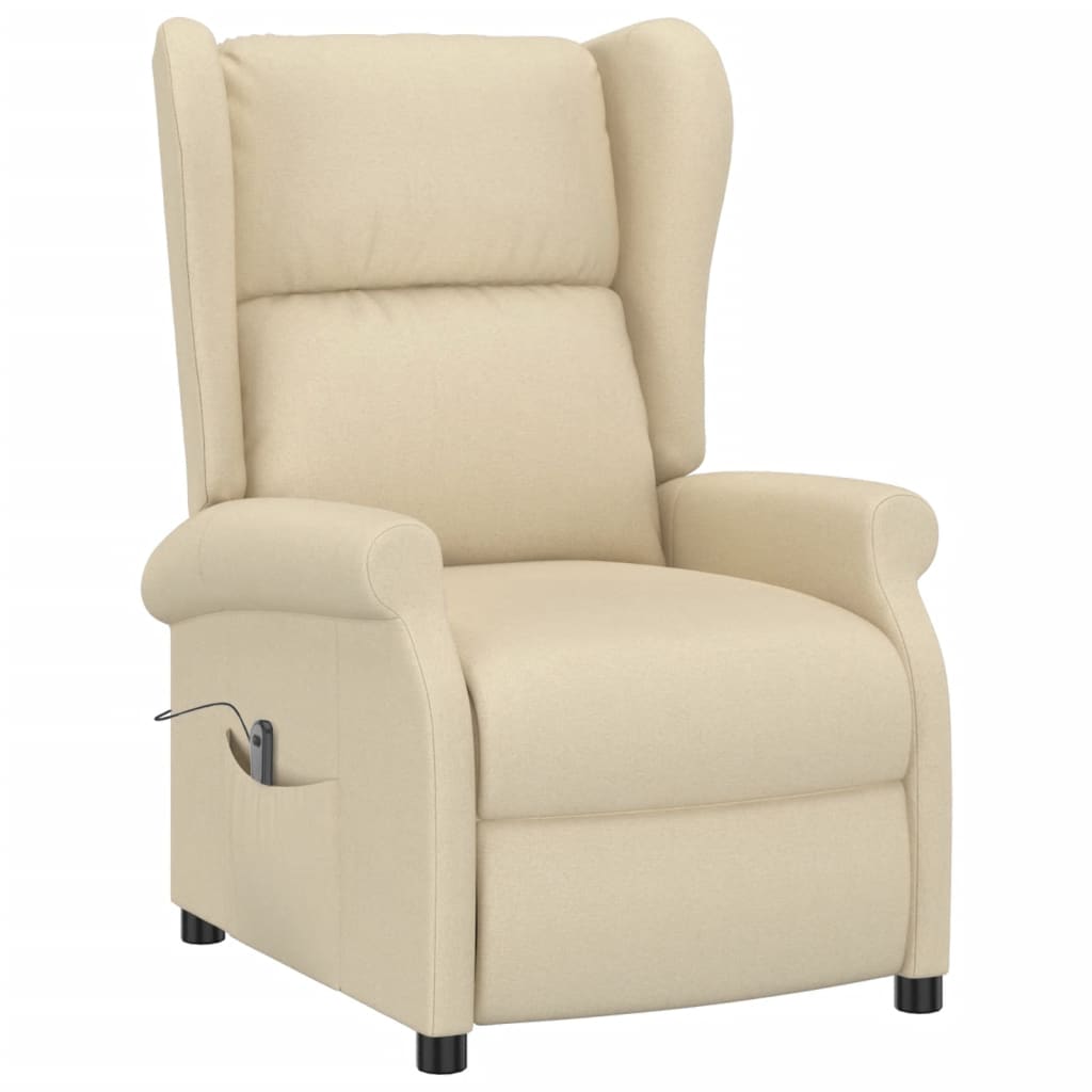 Fauteuil verstelbaar elektrisch stof crème is nu te koop bij PeponiXL, paradijselijk wonen!