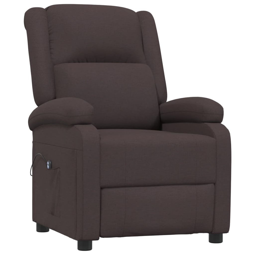Fauteuil verstelbaar elektrisch stof donkerbruin is nu te koop bij PeponiXL, paradijselijk wonen!
