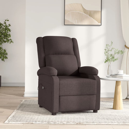 Fauteuil verstelbaar elektrisch stof donkerbruin is nu te koop bij PeponiXL, paradijselijk wonen!