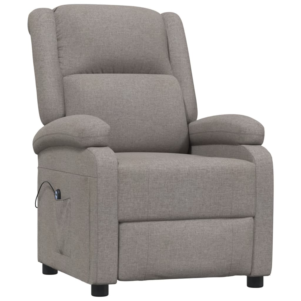 Fauteuil verstelbaar elektrisch stof taupe is nu te koop bij PeponiXL, paradijselijk wonen!