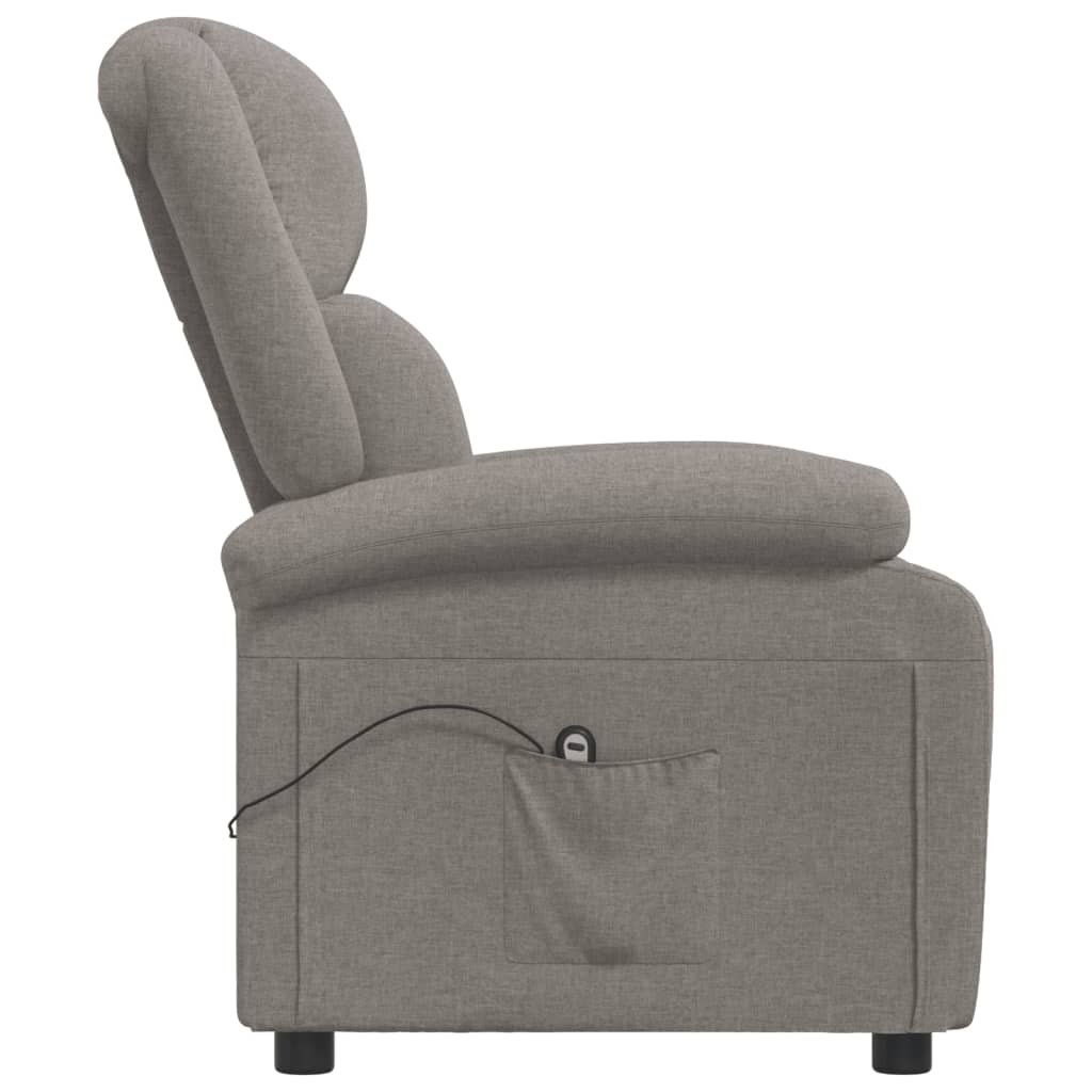Fauteuil verstelbaar elektrisch stof taupe is nu te koop bij PeponiXL, paradijselijk wonen!