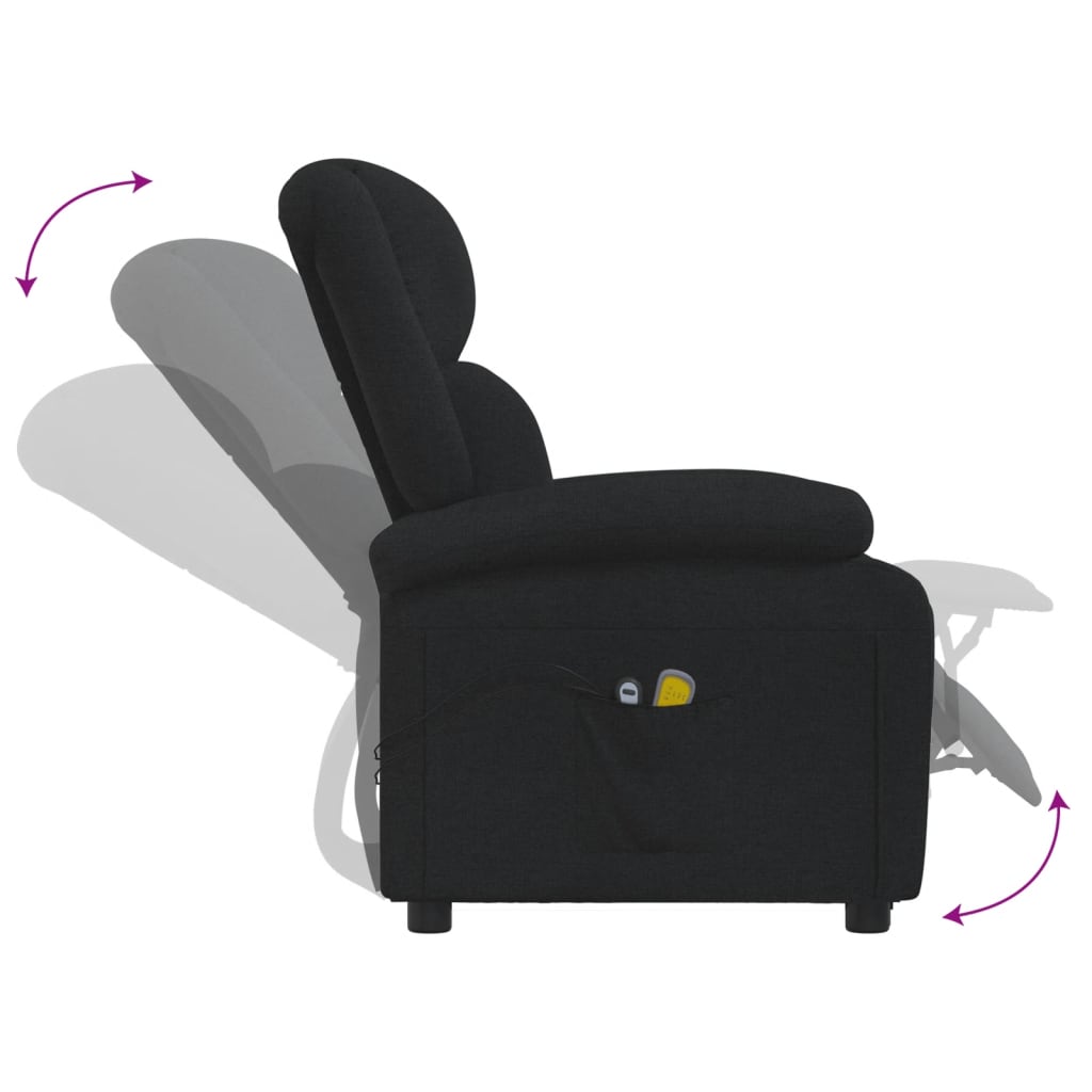 Massagestoel elektrisch stof zwart is nu te koop bij PeponiXL, paradijselijk wonen!