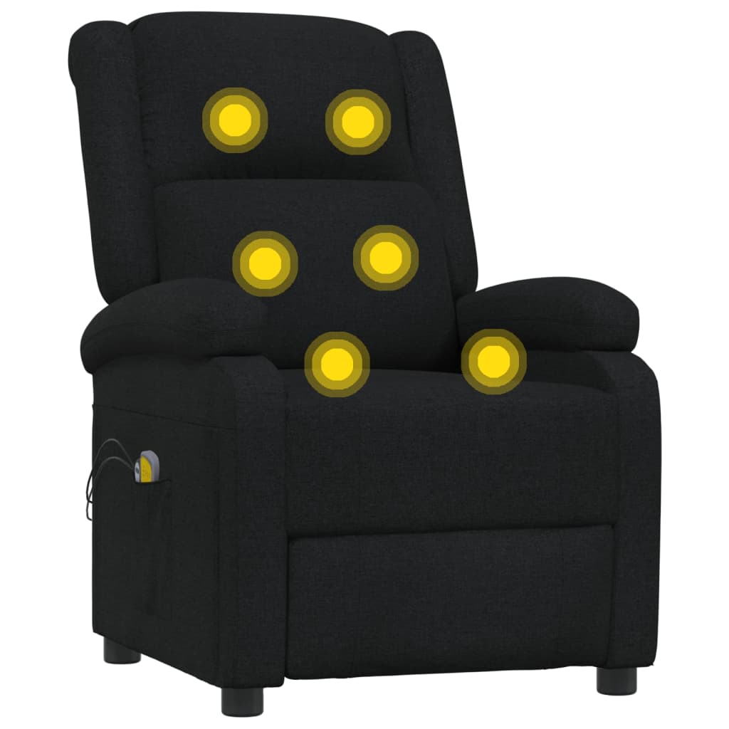 Massagestoel elektrisch stof zwart is nu te koop bij PeponiXL, paradijselijk wonen!