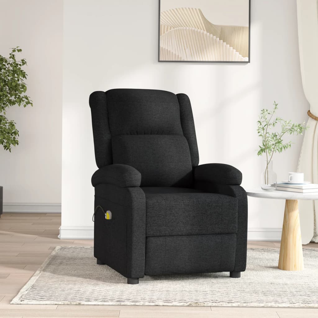 Massagestoel elektrisch stof zwart is nu te koop bij PeponiXL, paradijselijk wonen!