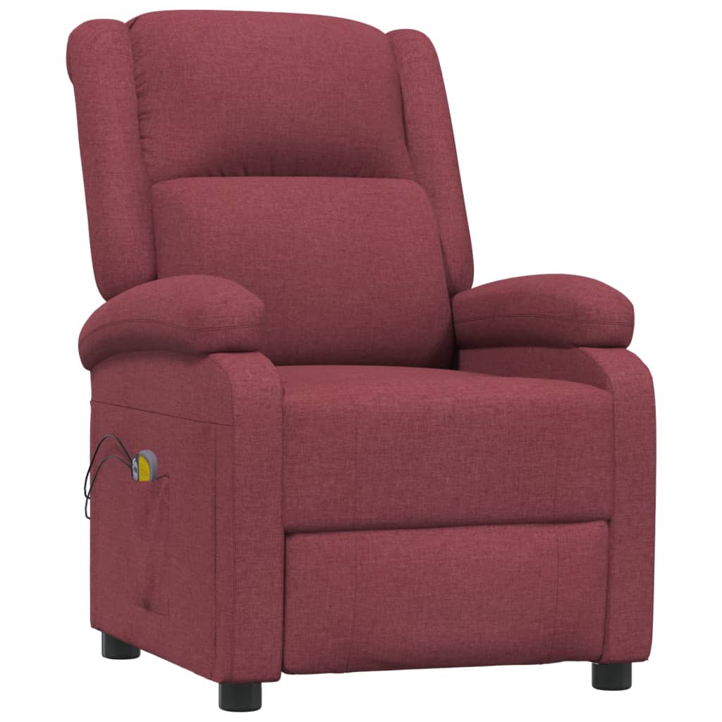 Massagestoel elektrisch stof wijnrood is nu te koop bij PeponiXL, paradijselijk wonen!