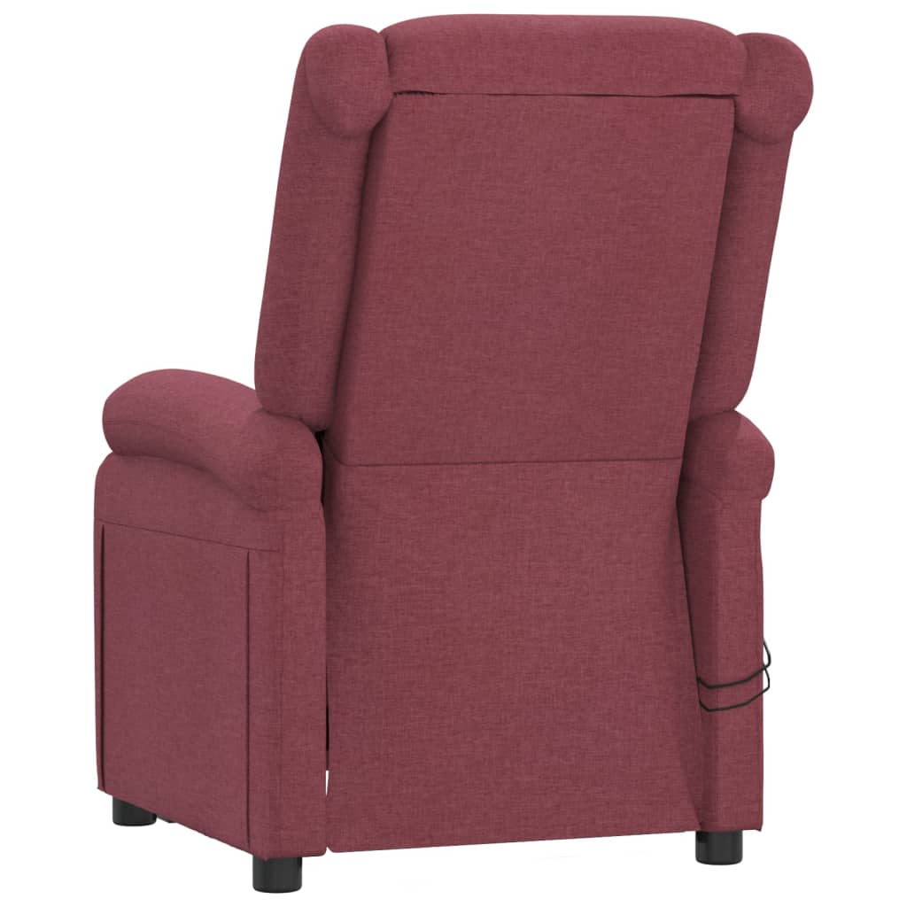 Massagestoel elektrisch stof wijnrood is nu te koop bij PeponiXL, paradijselijk wonen!