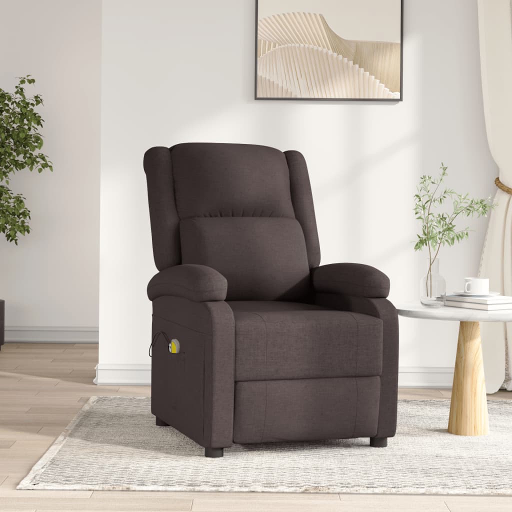 Massagestoel elektrisch verstelbaar stof donkerbruin is nu te koop bij PeponiXL, paradijselijk wonen!