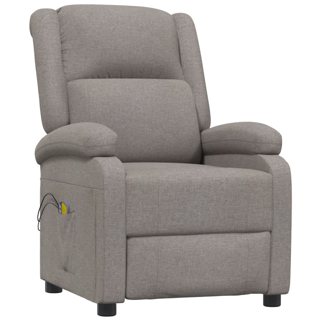 Massagestoel elektrisch stof taupe is nu te koop bij PeponiXL, paradijselijk wonen!