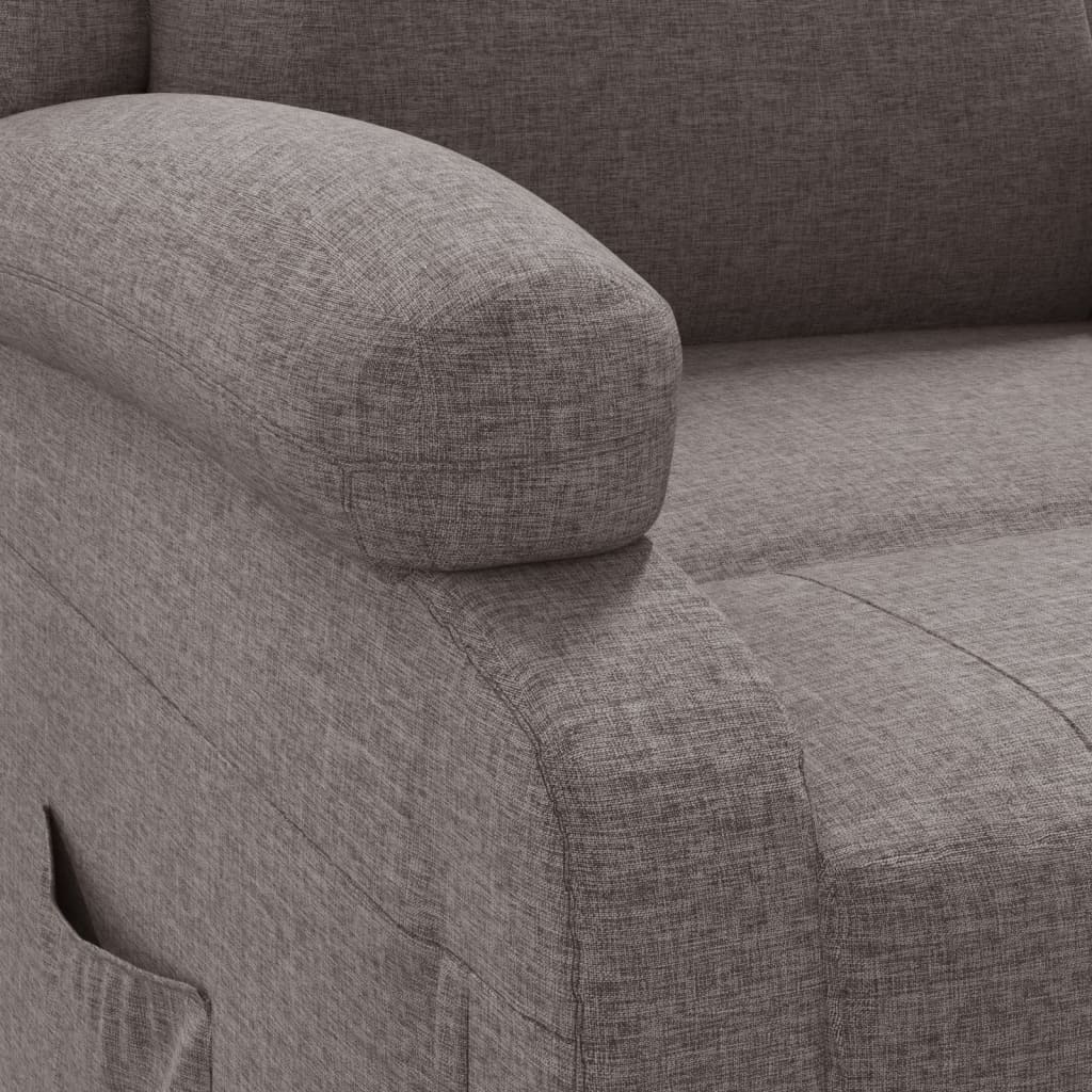 Massagestoel elektrisch stof taupe is nu te koop bij PeponiXL, paradijselijk wonen!