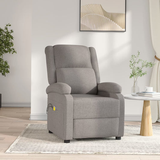 Massagestoel elektrisch stof taupe is nu te koop bij PeponiXL, paradijselijk wonen!