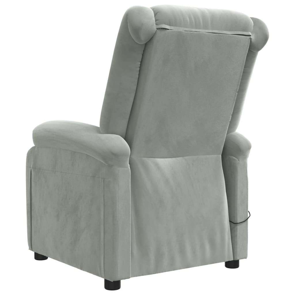 Fauteuil elektrisch verstelbaar stof lichtgrijs is nu te koop bij PeponiXL, paradijselijk wonen!
