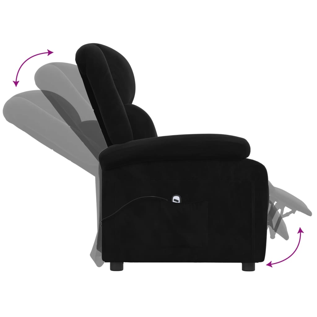 Fauteuil verstelbaar elektrisch stof zwart is nu te koop bij PeponiXL, paradijselijk wonen!
