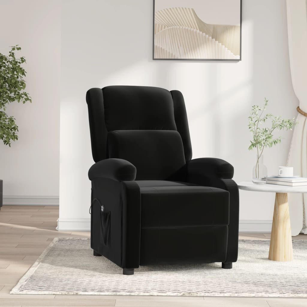 Fauteuil verstelbaar elektrisch stof zwart is nu te koop bij PeponiXL, paradijselijk wonen!