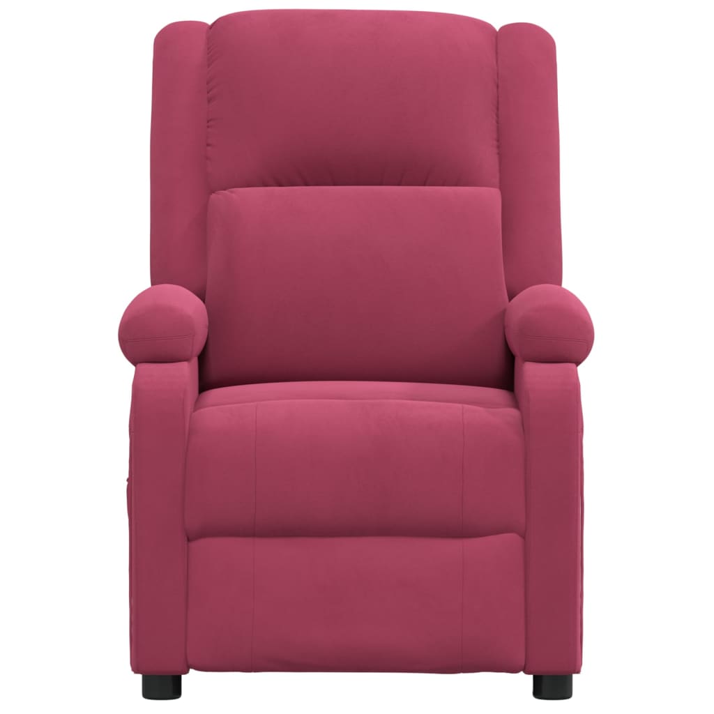 Massagestoel elektrisch fluweel wijnrood is nu te koop bij PeponiXL, paradijselijk wonen!