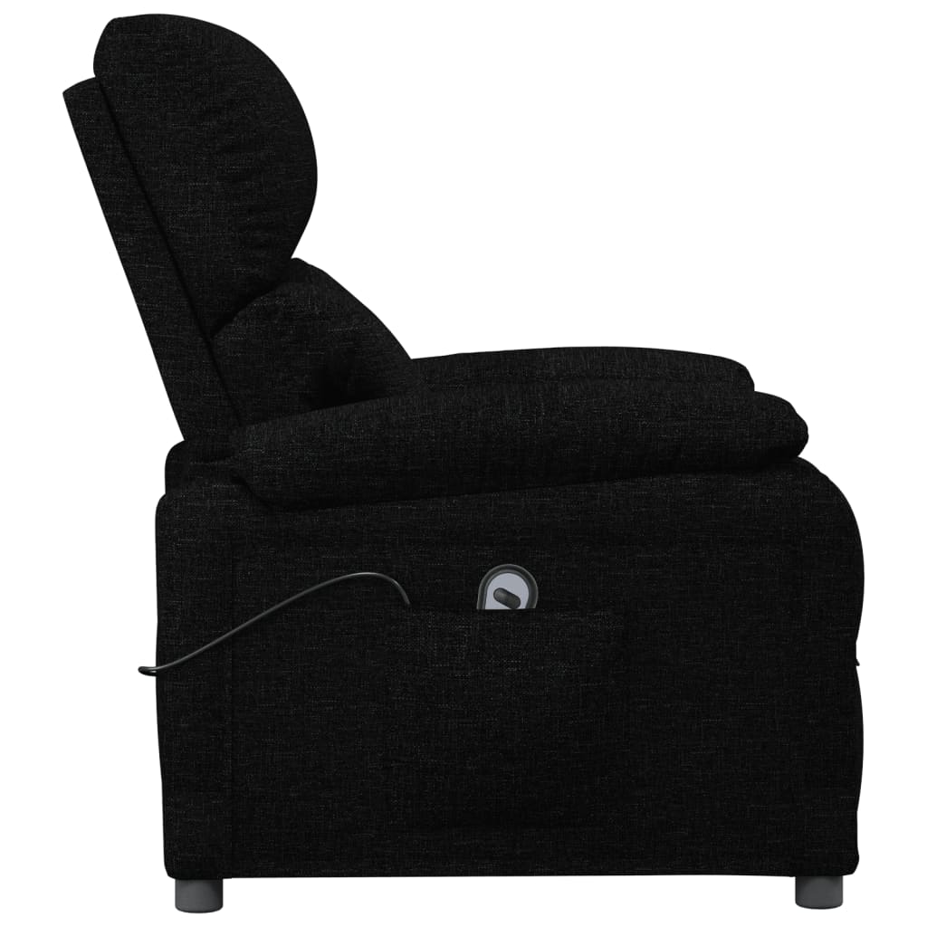 Fauteuil verstelbaar elektrisch stof zwart is nu te koop bij PeponiXL, paradijselijk wonen!