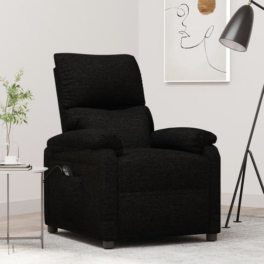 Fauteuil verstelbaar elektrisch stof zwart is nu te koop bij PeponiXL, paradijselijk wonen!