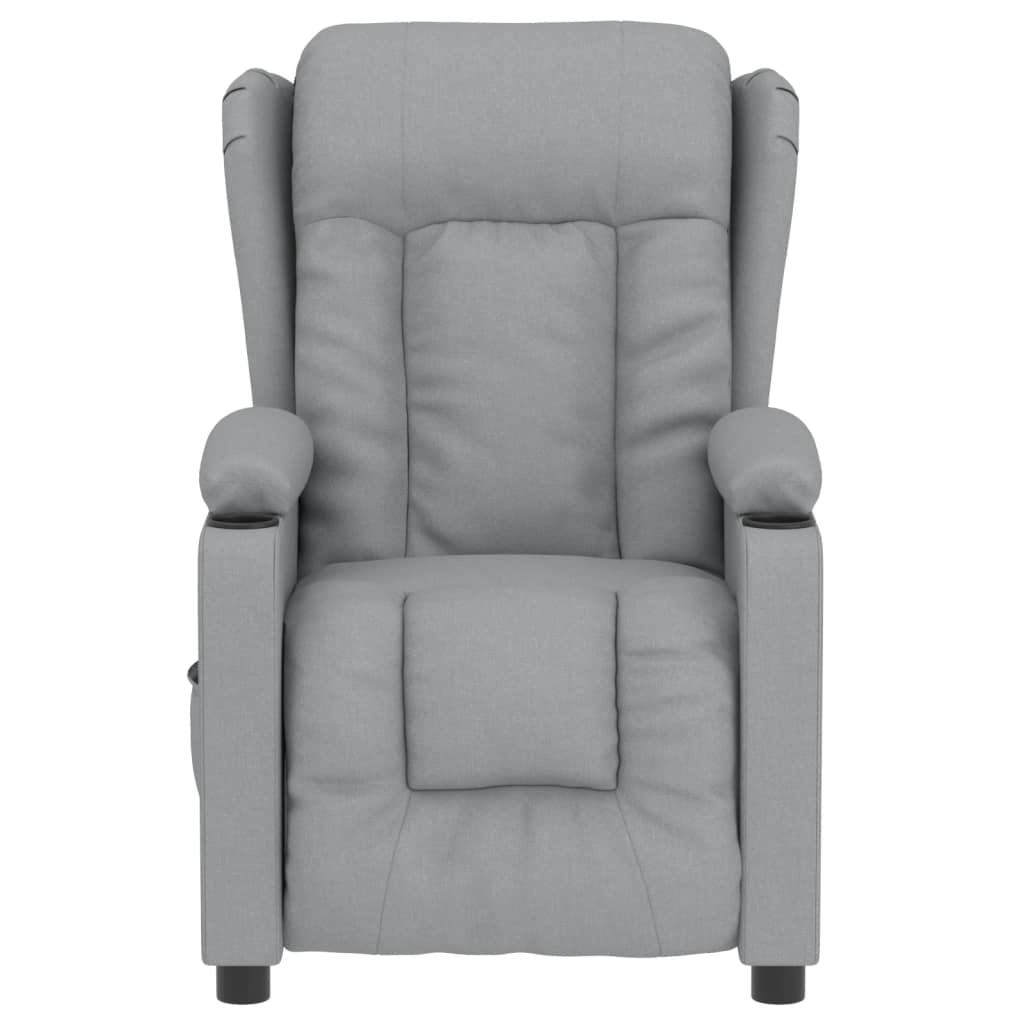 Fauteuil elektrisch verstelbaar stof lichtgrijs is nu te koop bij PeponiXL, paradijselijk wonen!