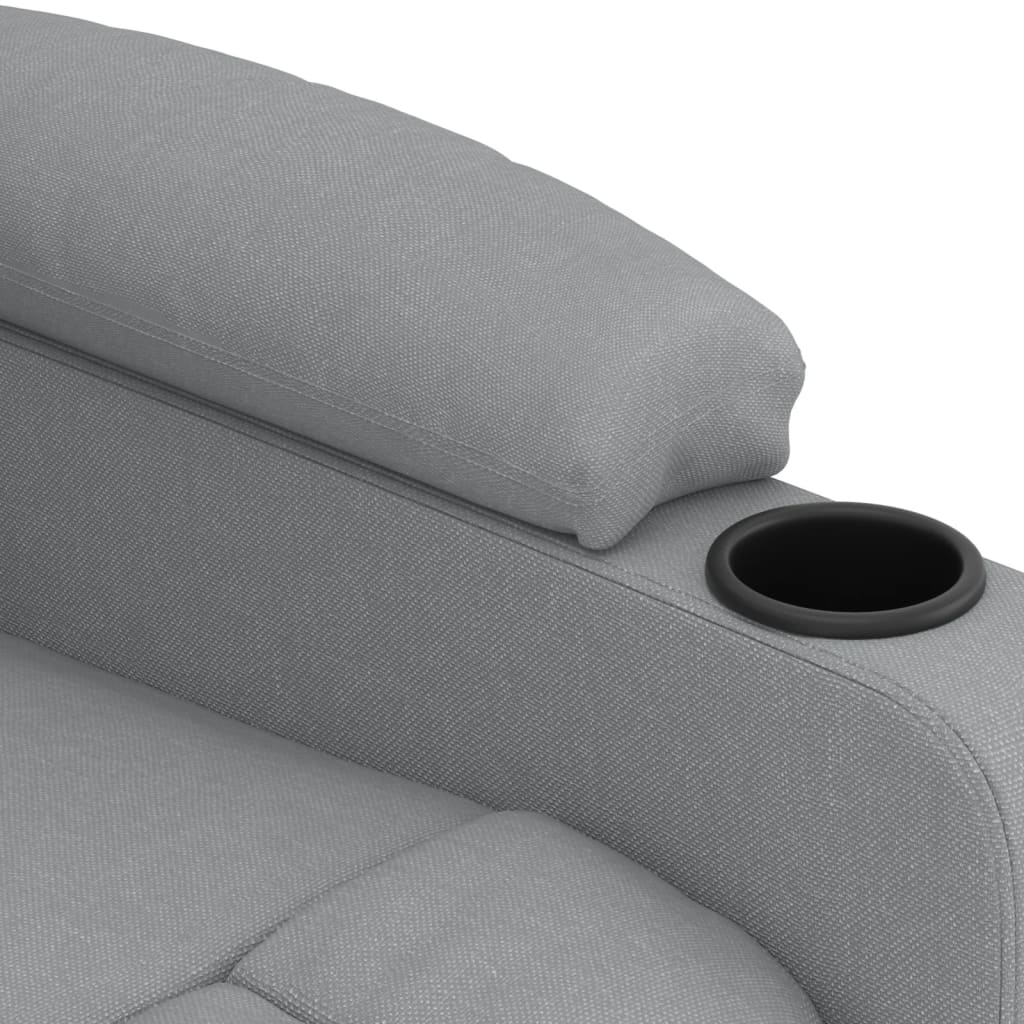 Fauteuil elektrisch verstelbaar stof lichtgrijs is nu te koop bij PeponiXL, paradijselijk wonen!