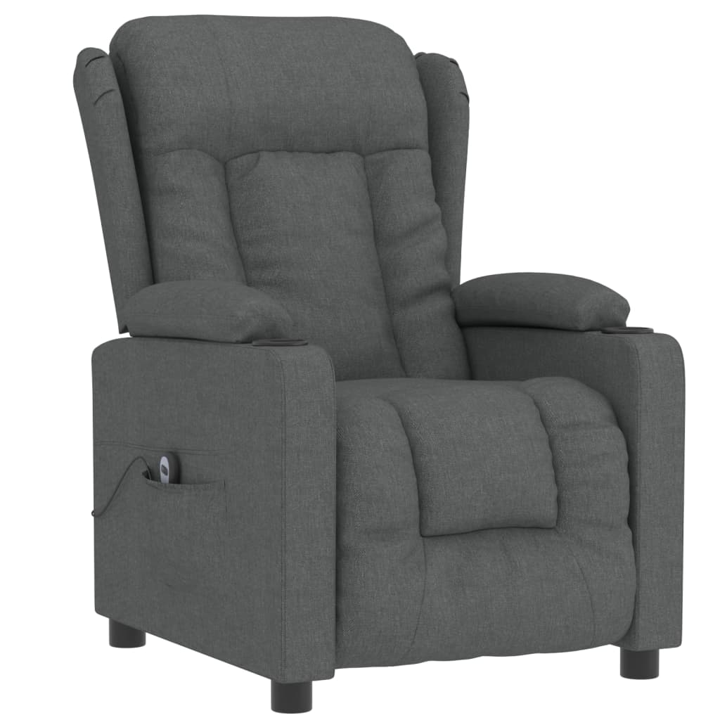 Fauteuil elektrisch verstelbaar stof donkergrijs is nu te koop bij PeponiXL, paradijselijk wonen!