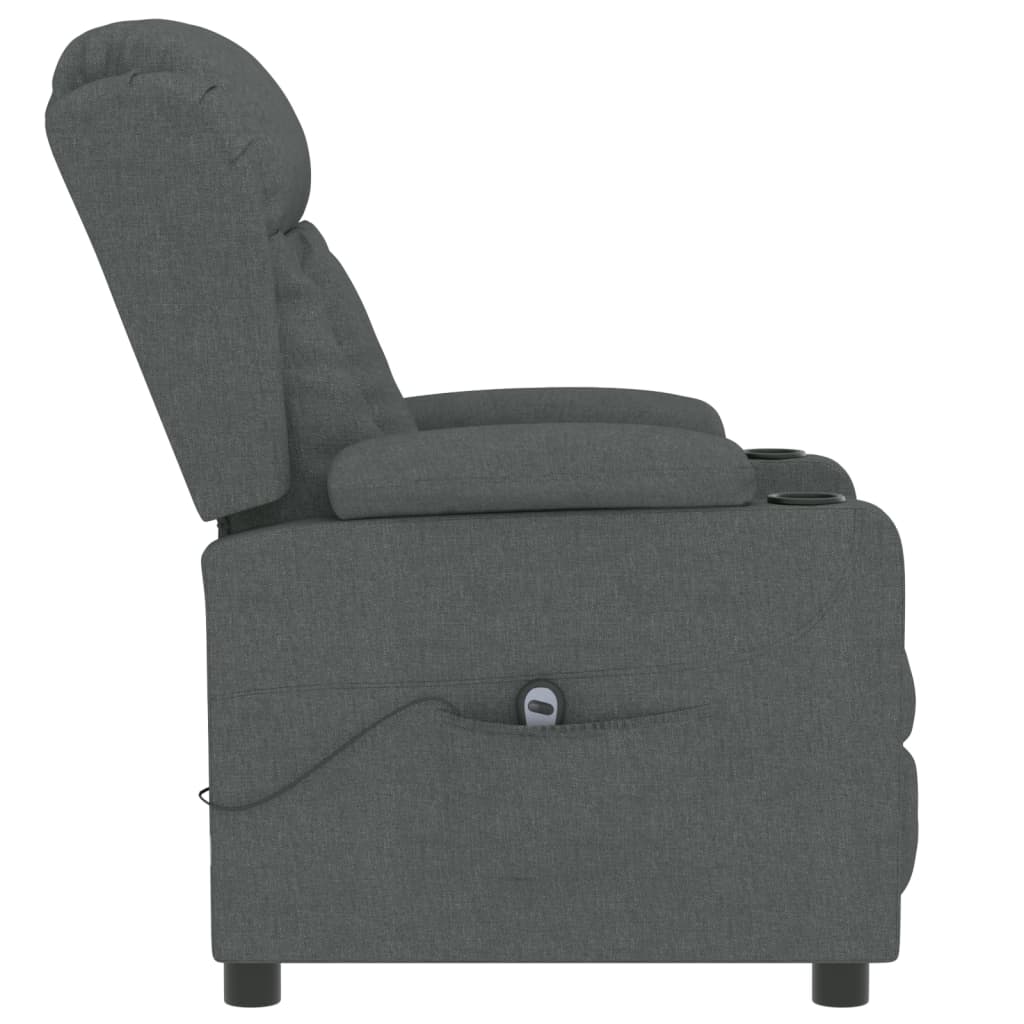 Fauteuil elektrisch verstelbaar stof donkergrijs is nu te koop bij PeponiXL, paradijselijk wonen!