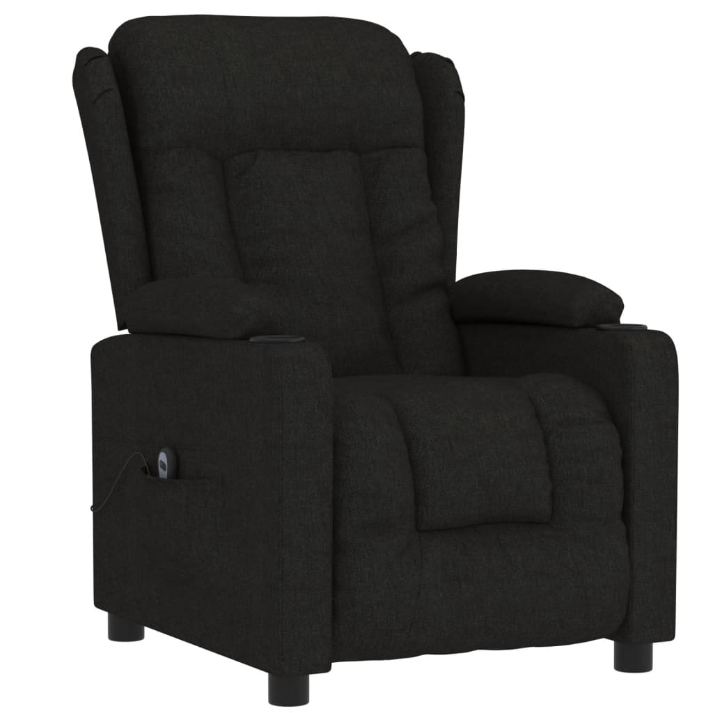 Fauteuil verstelbaar elektrisch stof zwart is nu te koop bij PeponiXL, paradijselijk wonen!