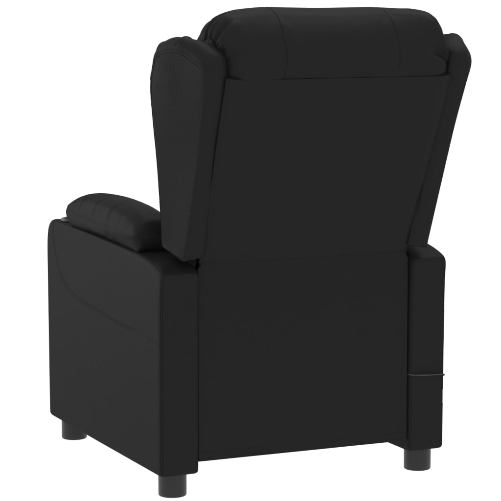 Fauteuil elektrisch verstelbaar kunstleer zwart is nu te koop bij PeponiXL, paradijselijk wonen!