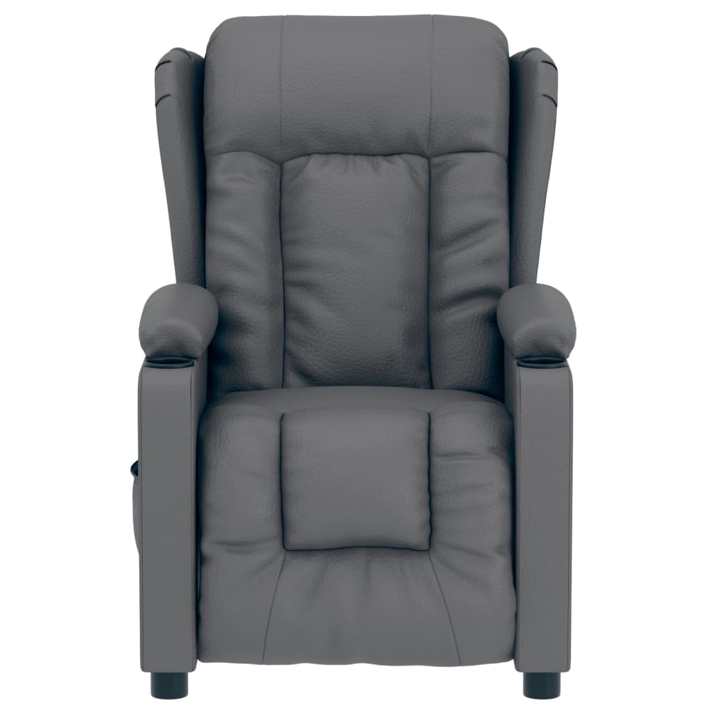 Fauteuil verstelbaar elektrisch kunstleer grijs is nu te koop bij PeponiXL, paradijselijk wonen!