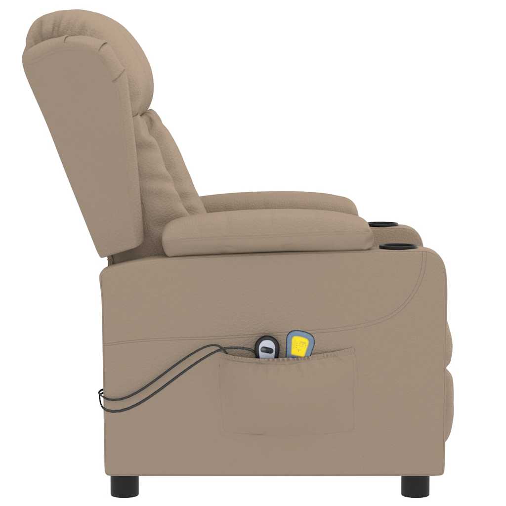 Massagestoel elektrisch kunstleer cappuccinokleurig is nu te koop bij PeponiXL, paradijselijk wonen!