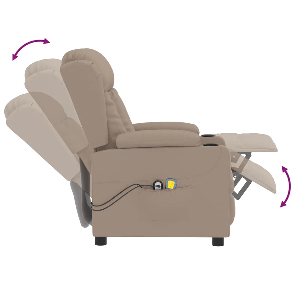 Massagestoel elektrisch kunstleer cappuccinokleurig is nu te koop bij PeponiXL, paradijselijk wonen!