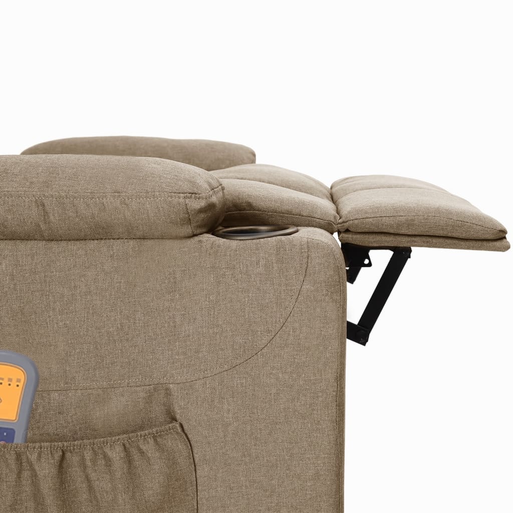 Massagestoel elektrisch stof taupe is nu te koop bij PeponiXL, paradijselijk wonen!