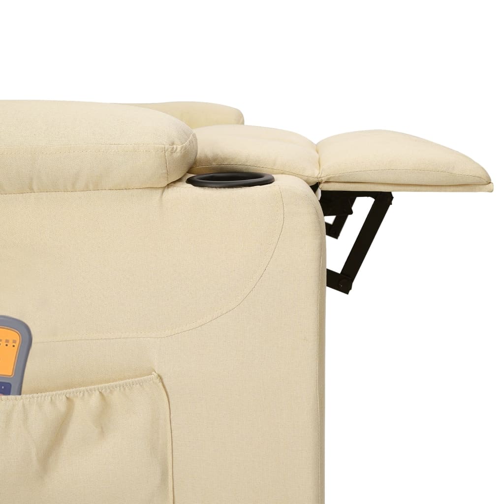 Massagestoel elektrisch stof crèmekleurig is nu te koop bij PeponiXL, paradijselijk wonen!