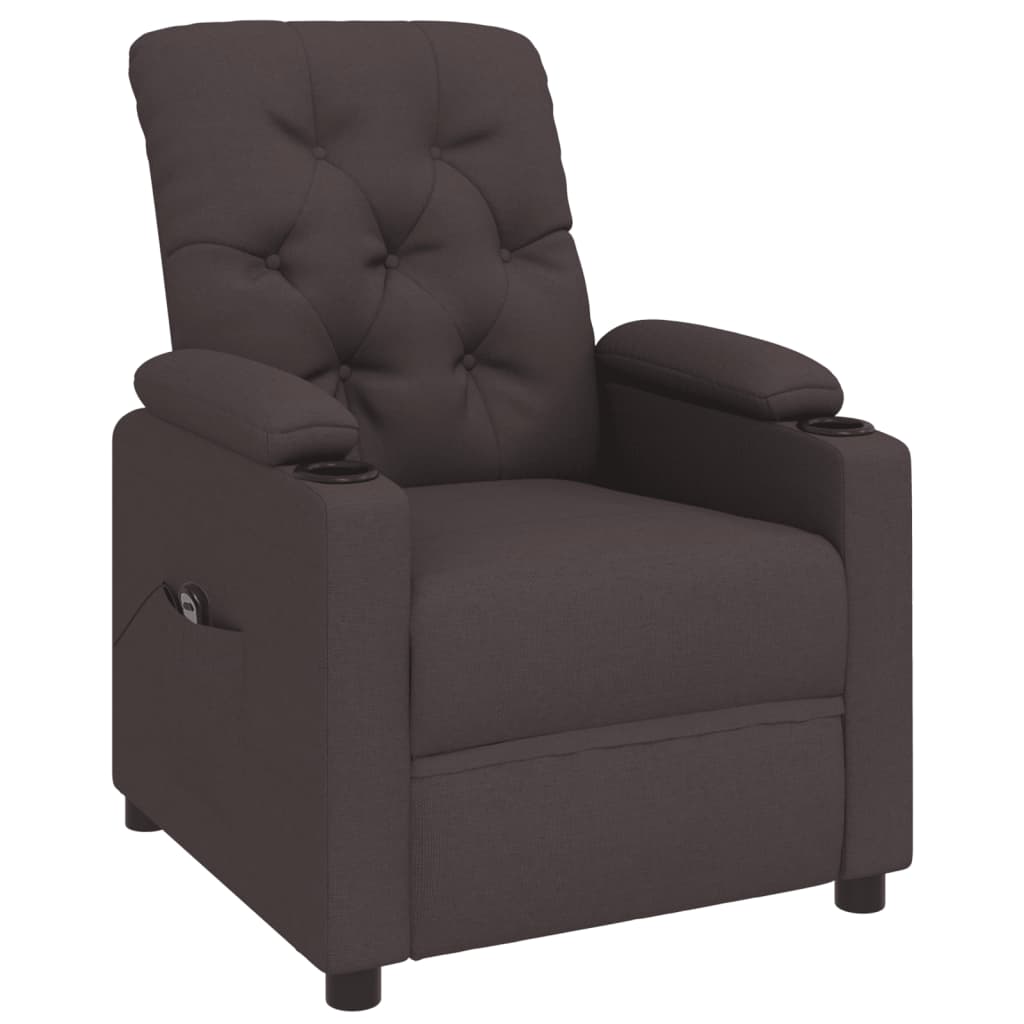 Fauteuil verstelbaar elektrisch stof donkerbruin is nu te koop bij PeponiXL, paradijselijk wonen!