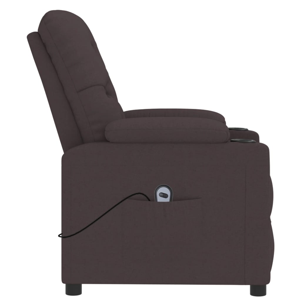 Fauteuil verstelbaar elektrisch stof donkerbruin is nu te koop bij PeponiXL, paradijselijk wonen!