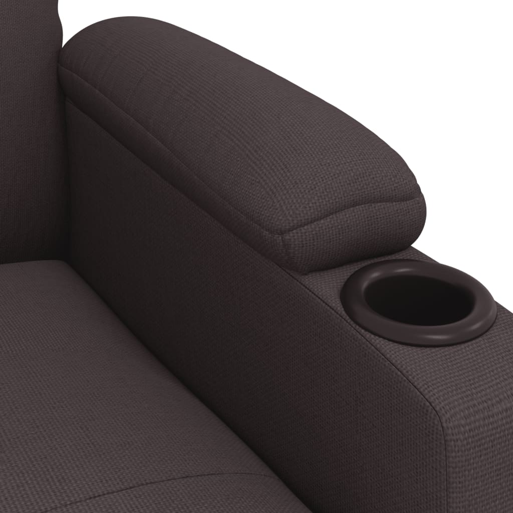 Fauteuil verstelbaar elektrisch stof donkerbruin is nu te koop bij PeponiXL, paradijselijk wonen!