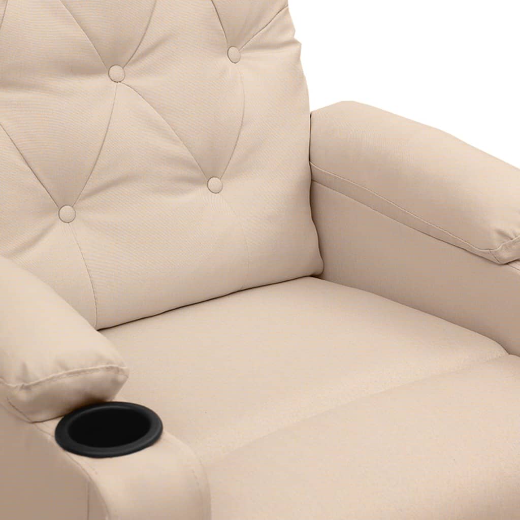 Fauteuil verstelbaar elektrisch stof crèmekleurig is nu te koop bij PeponiXL, paradijselijk wonen!