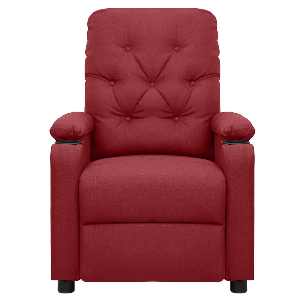 Massagestoel elektrisch stof wijnrood is nu te koop bij PeponiXL, paradijselijk wonen!