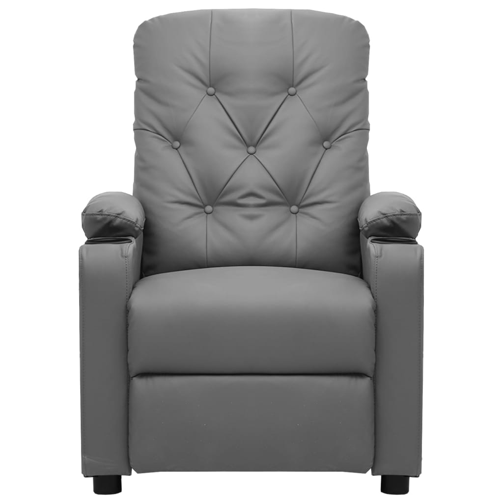 Fauteuil verstelbaar elektrisch kunstleer grijs is nu te koop bij PeponiXL, paradijselijk wonen!