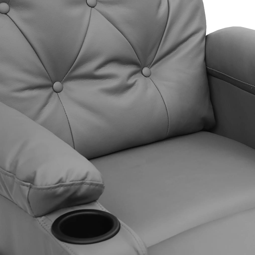 Fauteuil verstelbaar elektrisch kunstleer grijs is nu te koop bij PeponiXL, paradijselijk wonen!