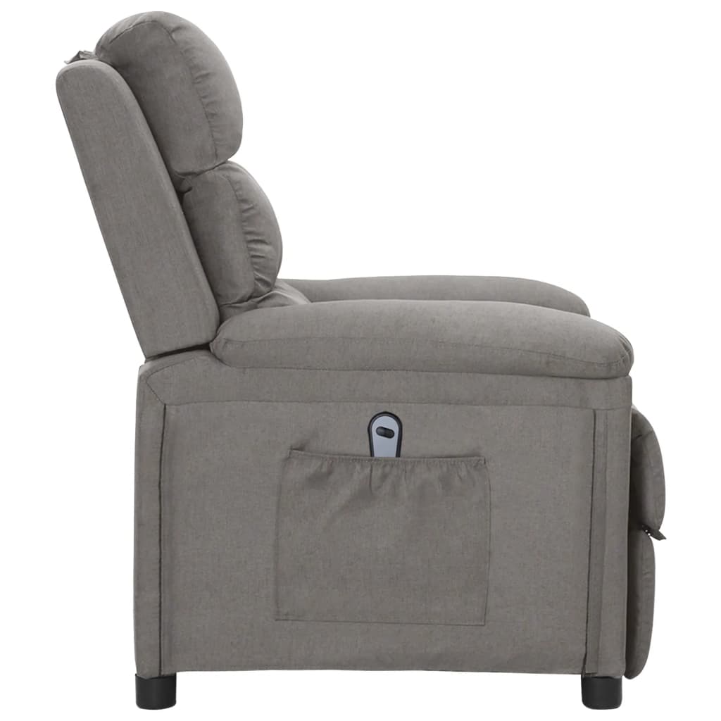 Fauteuil elektrisch verstelbaar stof lichtgrijs is nu te koop bij PeponiXL, paradijselijk wonen!