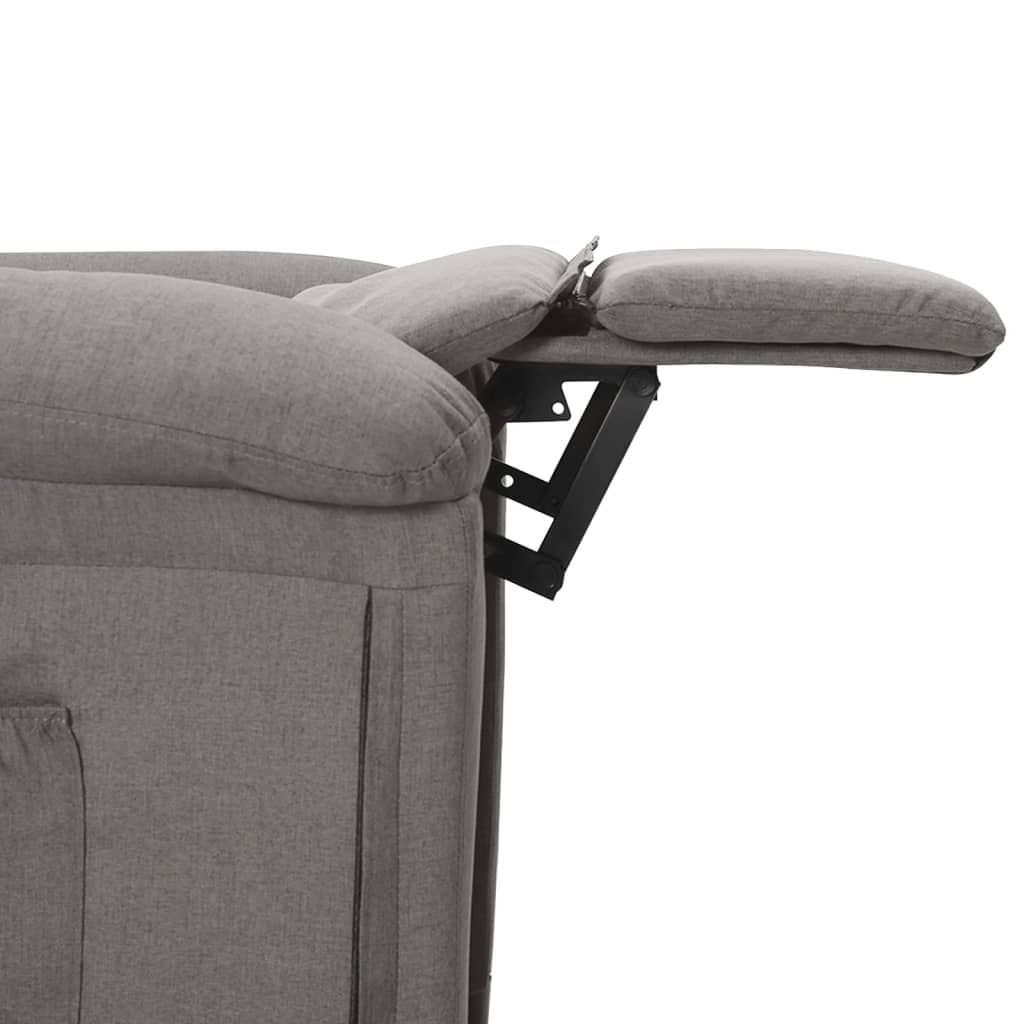 Fauteuil elektrisch verstelbaar stof lichtgrijs is nu te koop bij PeponiXL, paradijselijk wonen!