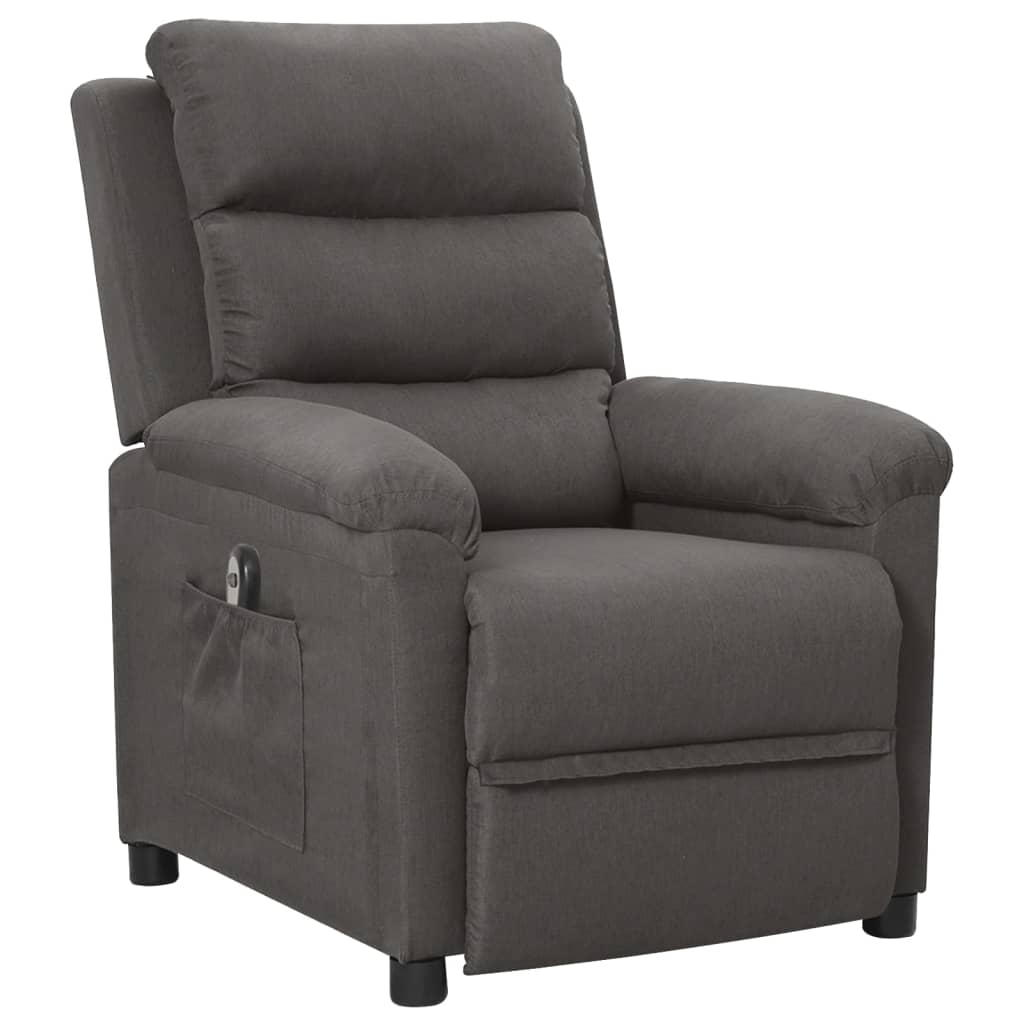 Fauteuil elektrisch verstelbaar stof donkergrijs is nu te koop bij PeponiXL, paradijselijk wonen!