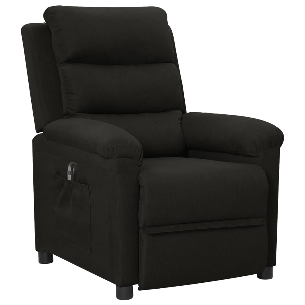 Fauteuil verstelbaar elektrisch stof zwart is nu te koop bij PeponiXL, paradijselijk wonen!