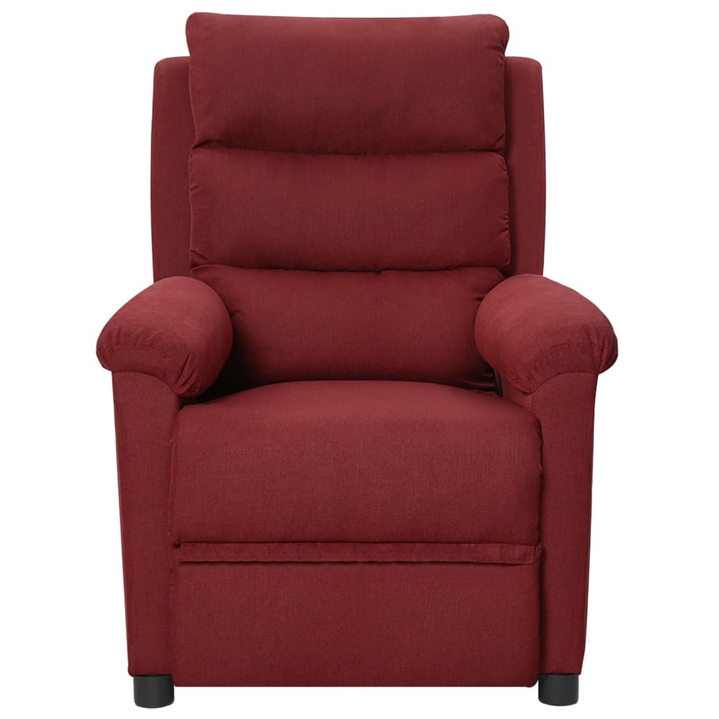Massagestoel elektrisch stof wijnrood is nu te koop bij PeponiXL, paradijselijk wonen!