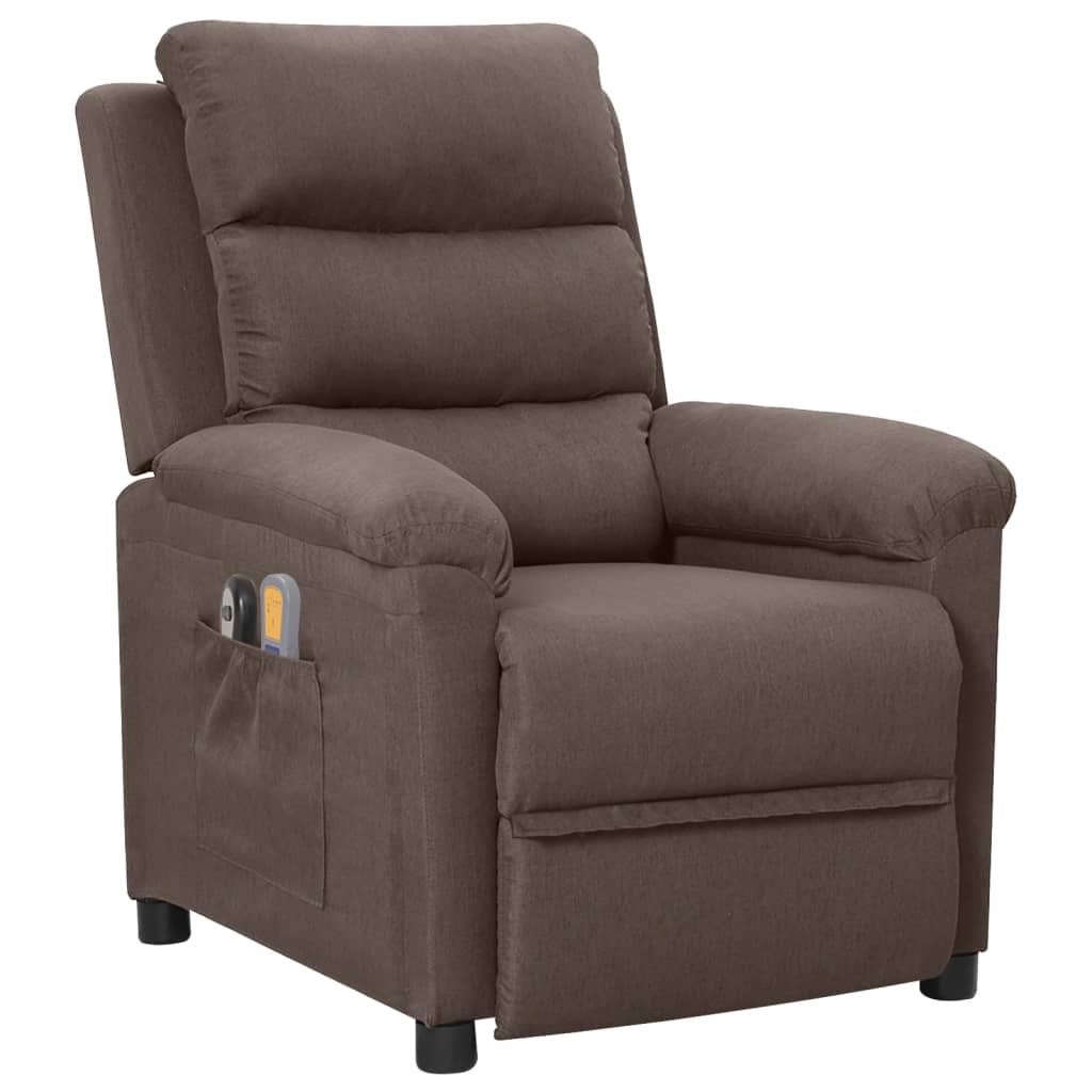 Massagestoel elektrisch stof taupe is nu te koop bij PeponiXL, paradijselijk wonen!