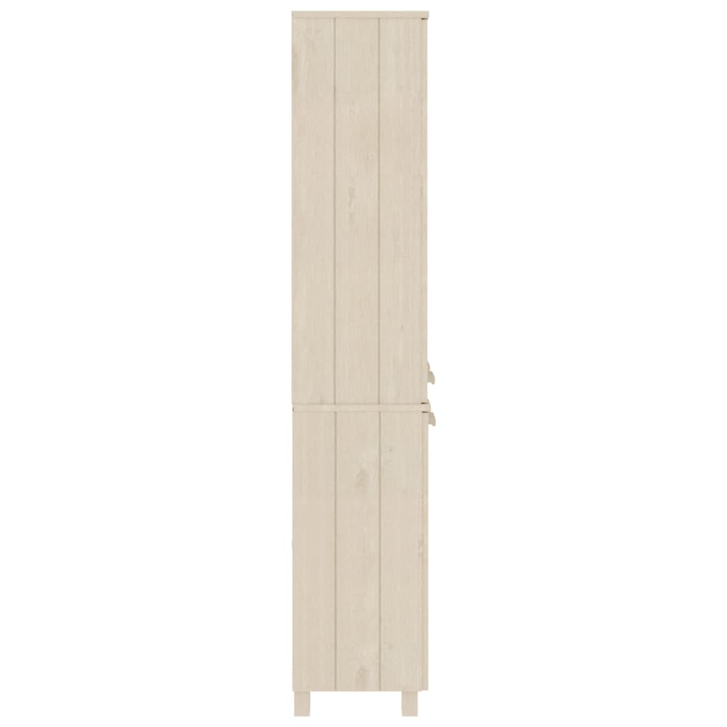 Hoge kast HAMAR massief grenenhout honingbruin is nu te koop bij PeponiXL, paradijselijk wonen!