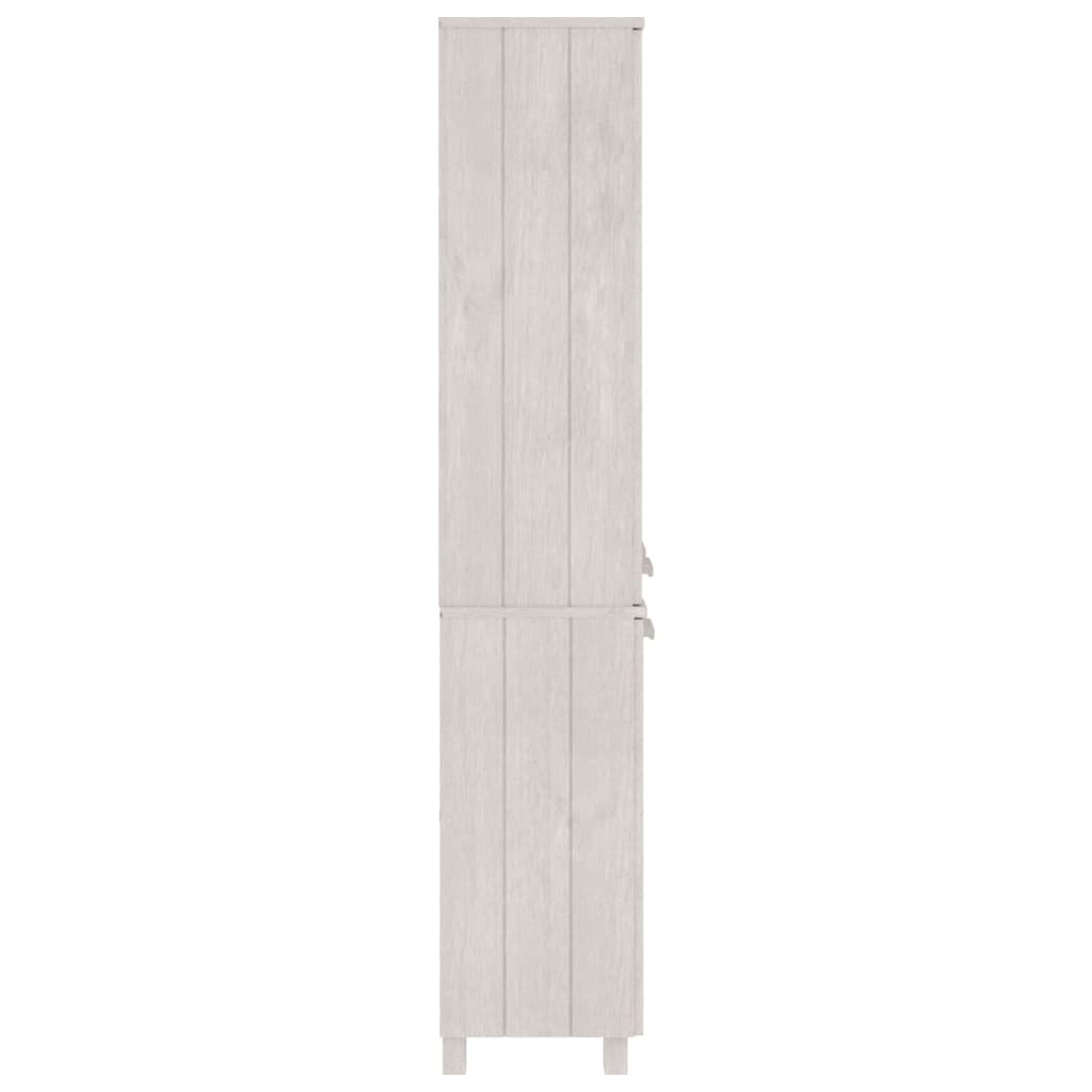Hoge kast HAMAR massief grenenhout wit is nu te koop bij PeponiXL, paradijselijk wonen!