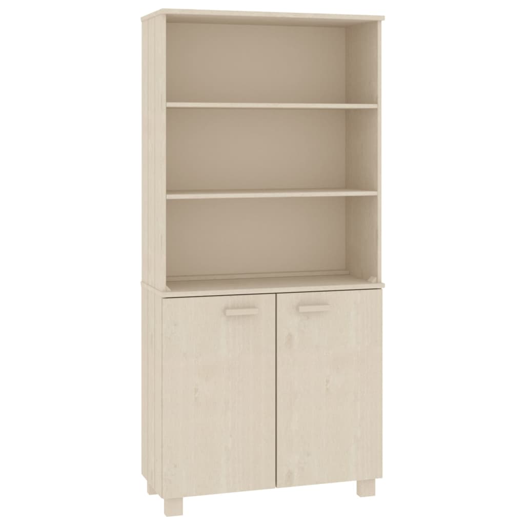 Hoge kast HAMAR massief grenenhout honingbruin is nu te koop bij PeponiXL, paradijselijk wonen!