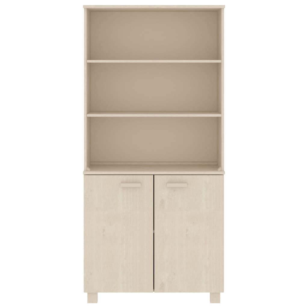 Hoge kast HAMAR massief grenenhout honingbruin is nu te koop bij PeponiXL, paradijselijk wonen!