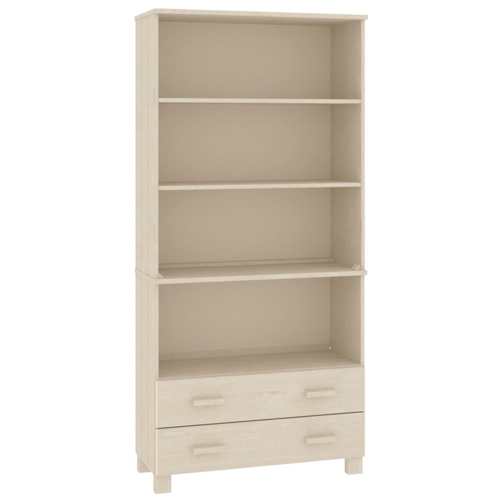 Hoge kast HAMAR massief grenenhout honingbruin is nu te koop bij PeponiXL, paradijselijk wonen!